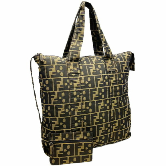 FENDI Brown Zucca Tote Bag - Picture 1 of 9